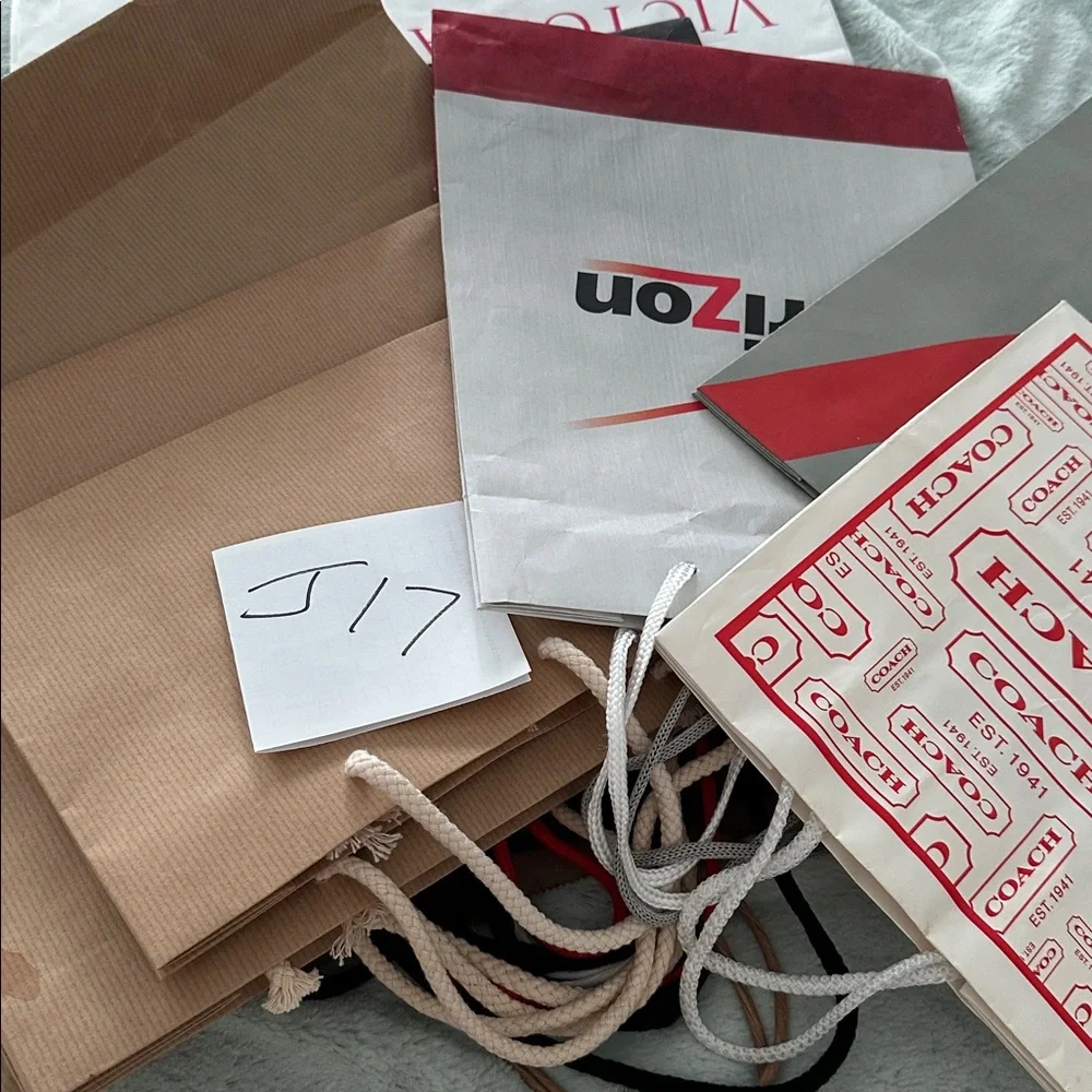 13 Assorted Empty Paper Gift Bags